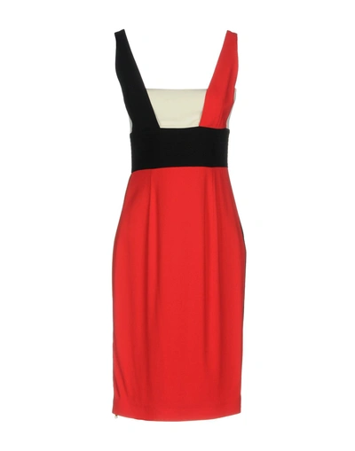 Shop Fausto Puglisi Woman Midi Dress Red Size 6 Viscose, Elastane