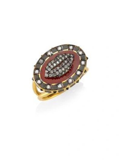 Shop Holly Dyment Women's Diamonds & 18k Yellow Gold Glam Lip Ring