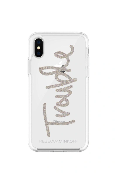 Shop Rebecca Minkoff Trouble Glitter Case For Iphone Xs & Iphone X In Multi Glitter