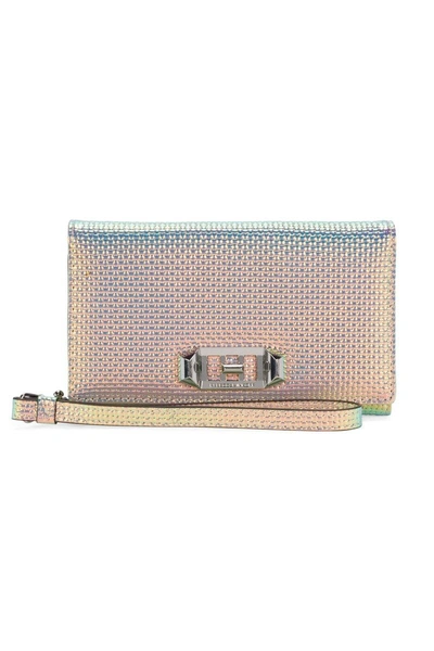 Shop Rebecca Minkoff Love Lock Wristlet For Iphone 8 & Iphone 7 In Holographic