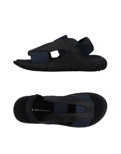 Shop Y-3 Sandals In Dark Blue