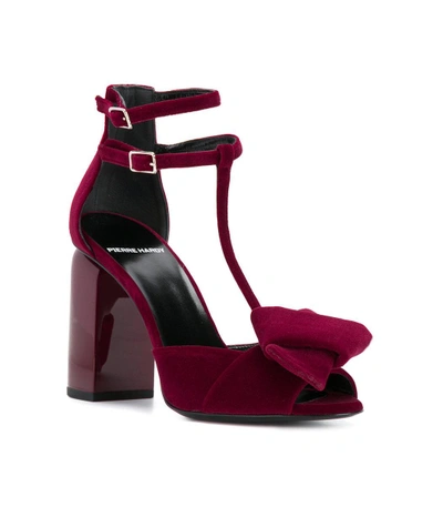Shop Pierre Hardy Red Lunar Ankle Length Sandals