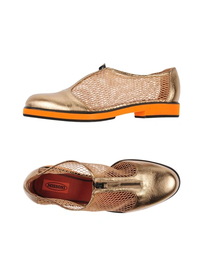 Shop Missoni Loafers In Bronze