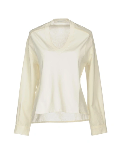 Shop Cedric Charlier Blouse In Ivory