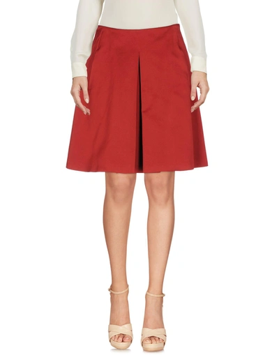 Shop Max Mara Knee Length Skirt In Red