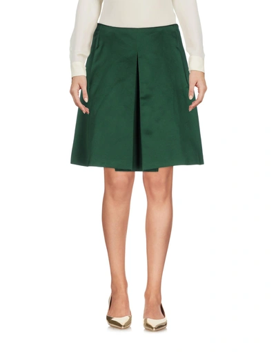 Shop Max Mara Knee Length Skirts In Green