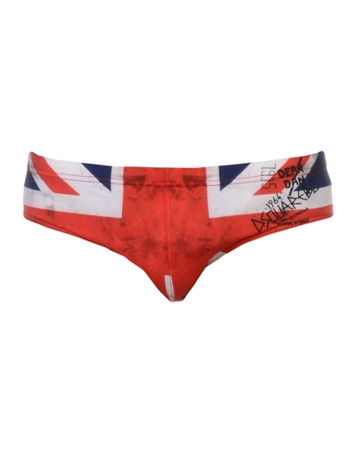 Shop Dsquared2 Swim Briefs In Red