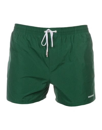 Shop Dsquared2 Swim Trunks In Green