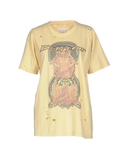 Shop The Editor T-shirt In Light Yellow