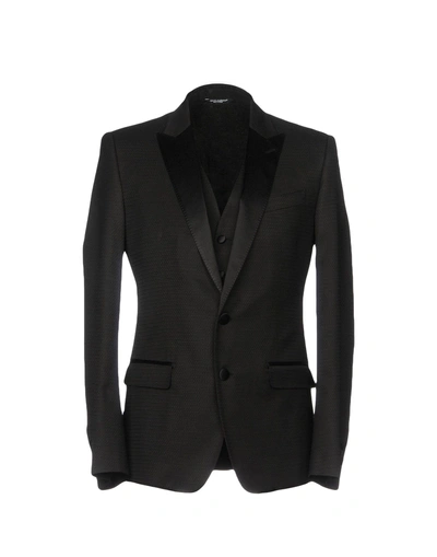 Shop Dolce & Gabbana Man Blazer Black Size 36 Wool, Viscose, Silk, Polyester