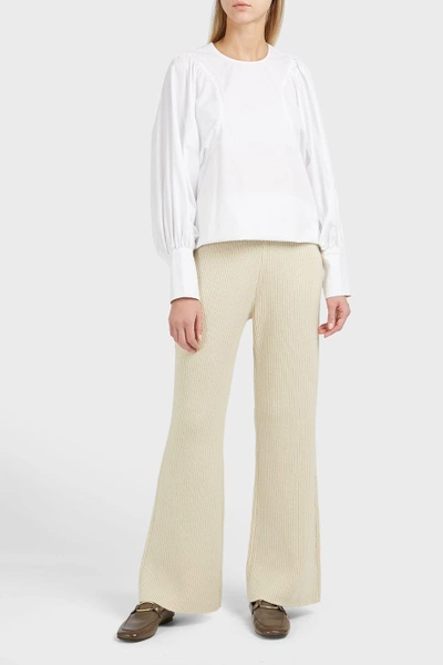 Shop Joseph Flynn Blouse Sleeve Poplin Shirt In White