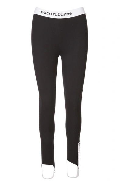 Shop Paco Rabanne Leggings In Nero