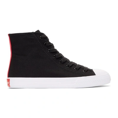 Shop Calvin Klein 205w39nyc Black Canvas Canter High-top Sneakers