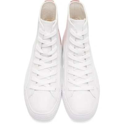 Shop Calvin Klein 205w39nyc White Canvas Canter High-top Sneakers