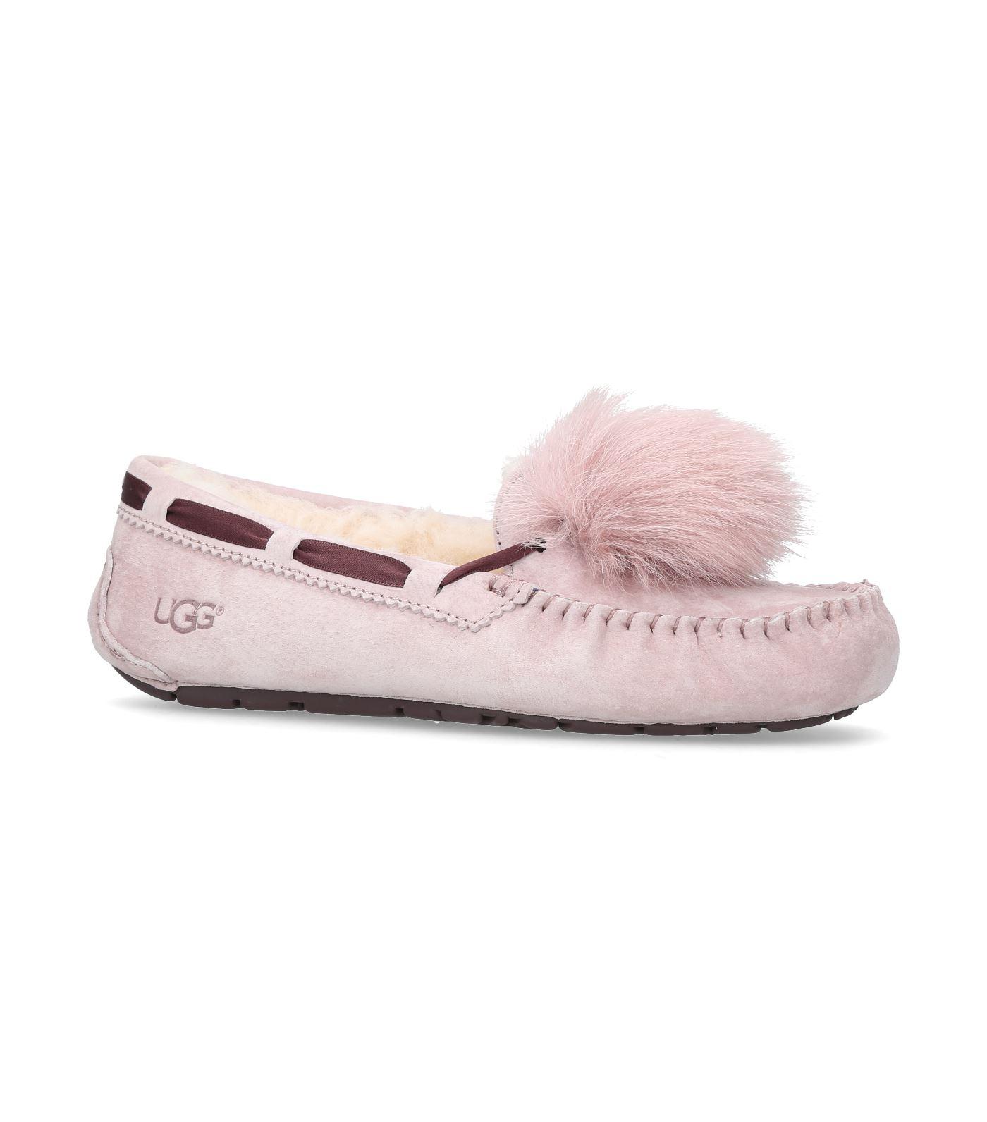 ugg pom pom slippers pink