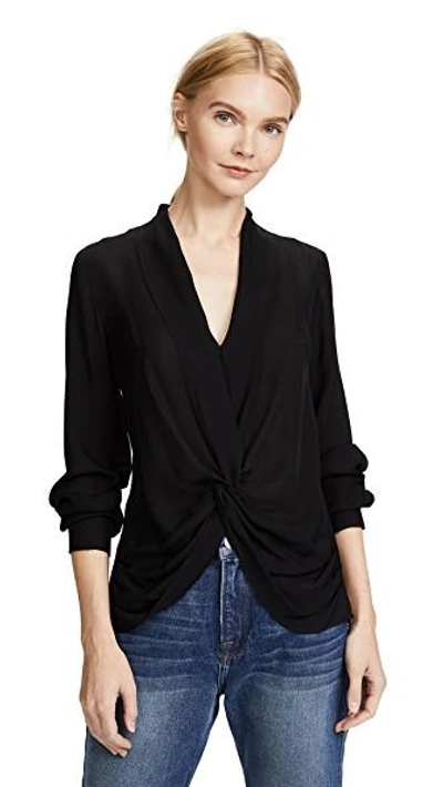 Shop L Agence Mariposa Blouse In Black