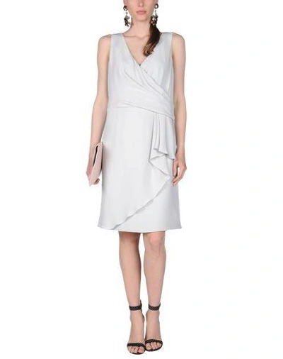 Shop Armani Collezioni Short Dress In Light Grey