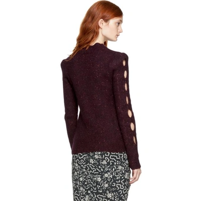 Shop Isabel Marant Burgundy Elea Donegal Sweater In 80by Burgundy