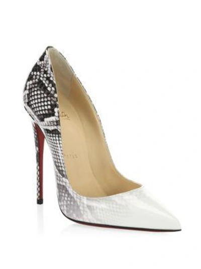 Shop Christian Louboutin So Kate Patent Closed Toe Pumps In Black Rock