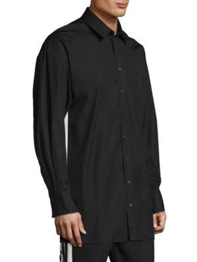 Shop Neil Barrett Classic Cotton Button-down Shirt In Black