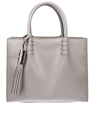 Shop Tod's Square Tote In Grey