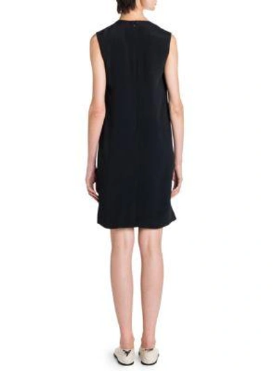Shop Marni Sequin Stripe Shift Dress In Black