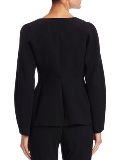 Shop Altuzarra Campion V-neck Zip-front Jacket In Black