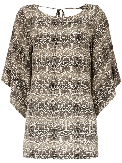 Shop Amir Slama Python Print Shift Dress