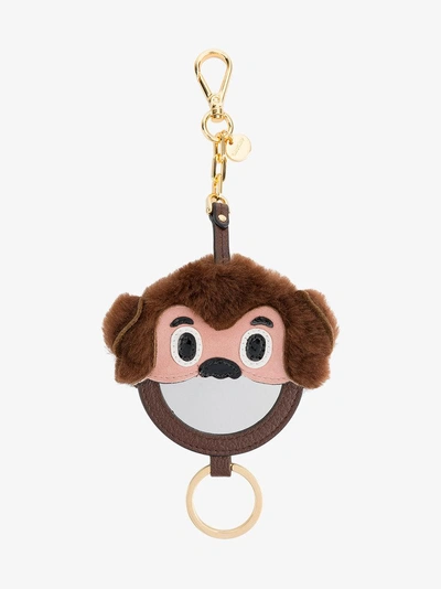 Shop Miu Miu Brown Fur Monkey Bag Charm