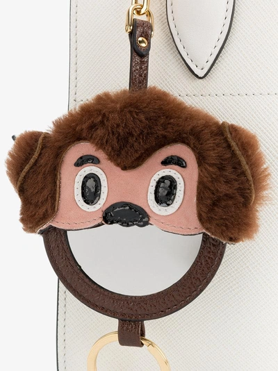 Shop Miu Miu Brown Fur Monkey Bag Charm