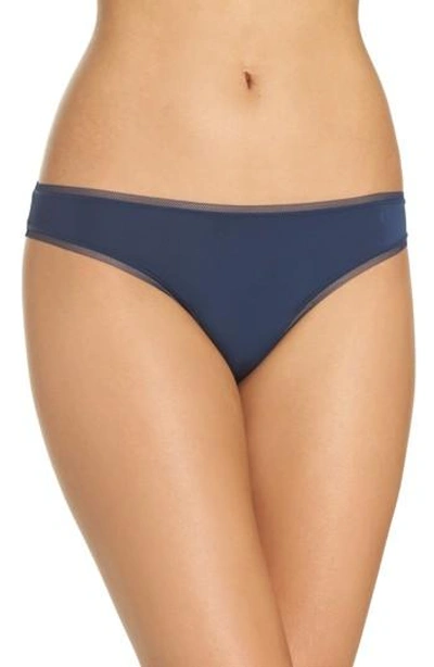 Shop Dkny Low Rise Thong In Ink