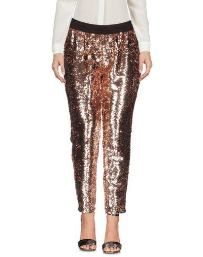 Shop Ottod'ame Casual Pants In Copper
