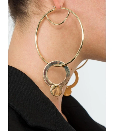 Shop Eddie Borgo Gold Nubia Hoop Earrings