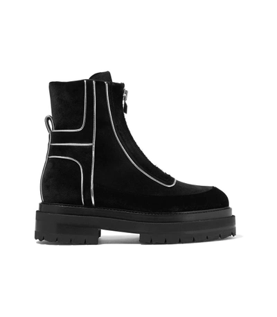 Shop Pierre Hardy Black Machina Metallic Ankle Boots