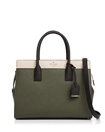 Shop Kate Spade New York Cameron Street Color Block Candace Satchel In Ever Green/gold