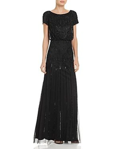 Shop Adrianna Papell Embellished Gown In Black