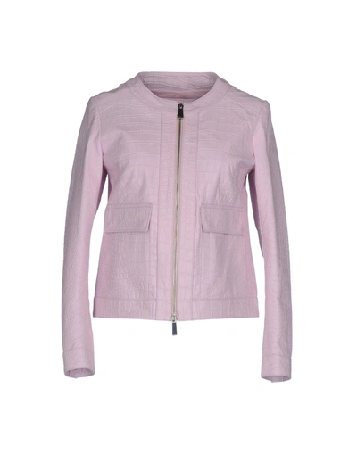 Shop Pinko Leather Jacket In Pink