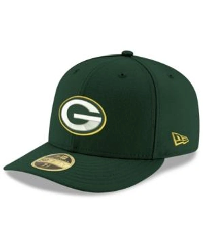 Shop New Era Green Bay Packers Team Basic Low Profile 59fifty Fitted Cap In Green/green