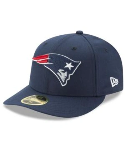 Shop New Era New England Patriots Team Basic Low Profile 59fifty Fitted Cap In Navy/navy