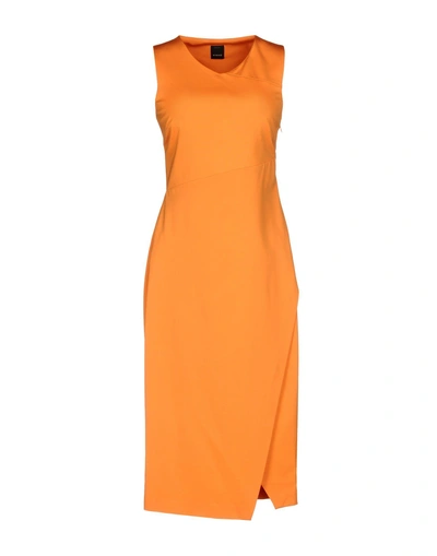 Shop Pinko Knee-length Dress In Orange