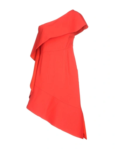Shop Pinko Woman Midi Dress Red Size 4 Viscose, Elastane, Polyester