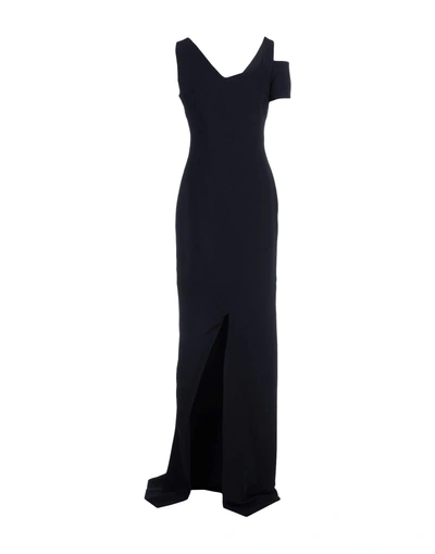 Shop Antonio Berardi Long Dress In Dark Blue