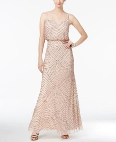 Adrianna Papell Embellished Blouson Gown In Blush ModeSens