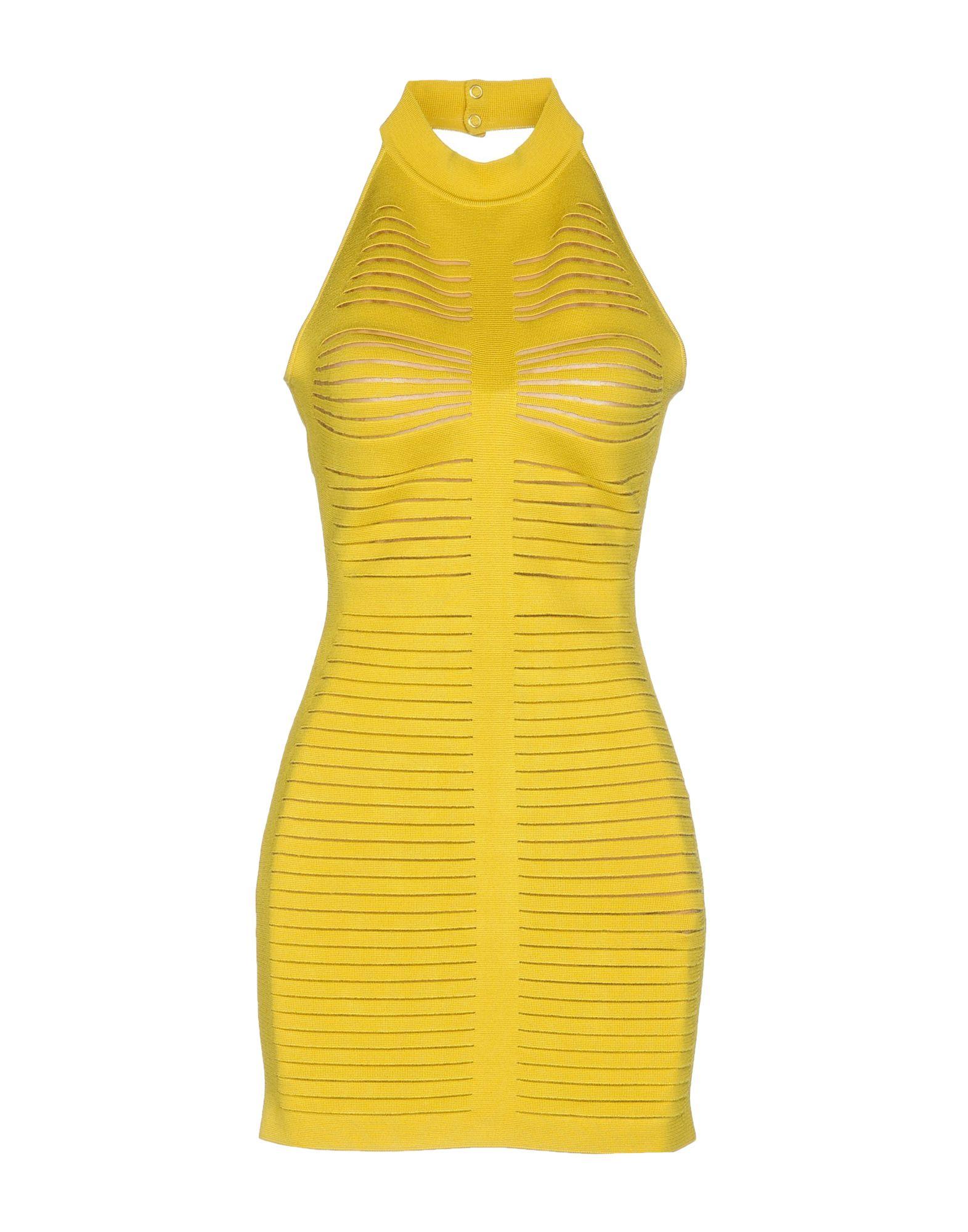 balmain yellow dress