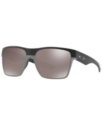 Shop Oakley Twoface Xl Polarized Sunglasses, Oo9350 In Matte Black/blue Prizm Polar