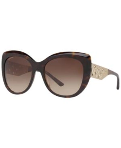 Shop Bvlgari Sunglasses, Bv8198b In Brown/brown Gradient