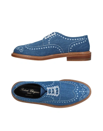 Shop Robert Clergerie Lace-up Shoes In Azure