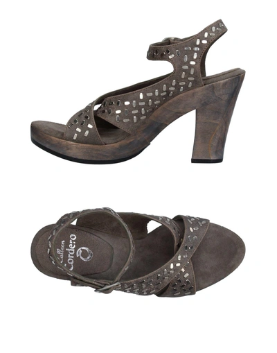 Shop Calleen Cordero Sandals In Grey