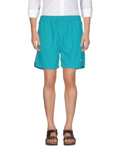 Shop Stussy Swim Shorts In Green