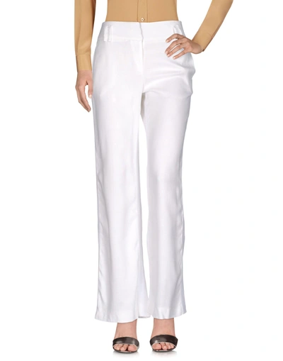 Shop Versace Casual Pants In White